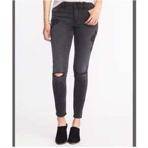 Old Navy Embroidered Rockstar Jeans